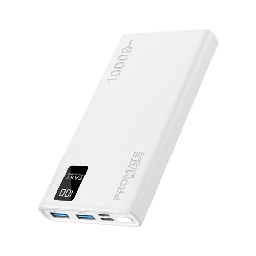 Promate Bolt-10Pro 10000mAh USB-A & USB-C Power Bank