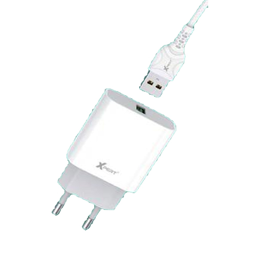 Xpert XC01T Charger Kit Single USB 2.4A With First Cable Type C - White