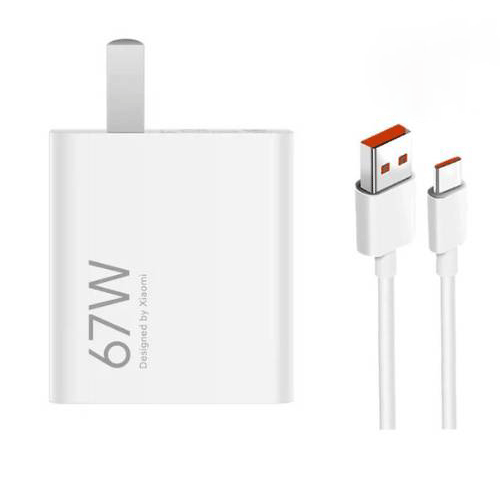 Xiaomi 67W USB Turbo Fast Charger and Type-C Cable
