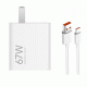 Xiaomi 67W USB Turbo Fast Charger and Type-C Cable